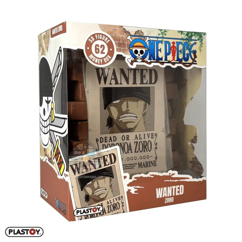 Zoro Poster Wanted One Piece Money Box