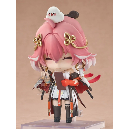 Figure Nendoroid Changli Wuthering Waves Good Smile Company con abito nero e rosso, spada e ventaglio cerimoniale