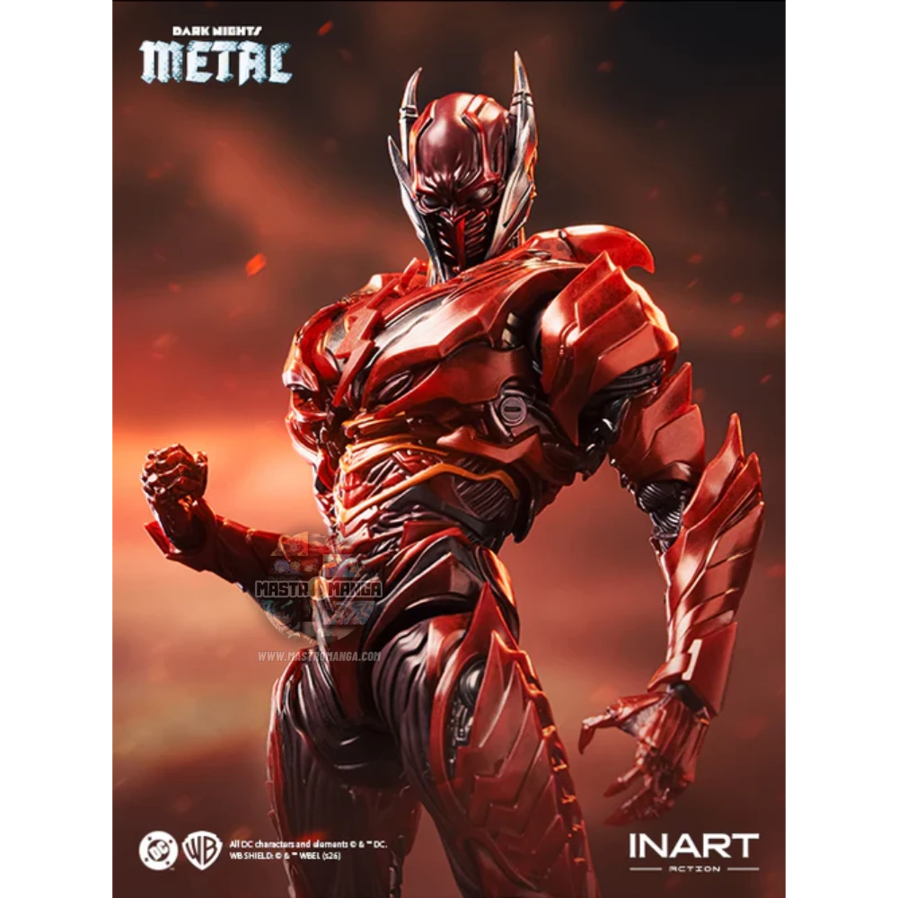 The Red Death Batman DC Dark Nights Metal Inart - Figure da collezione premium del terrificante Batman alternativo con costume iconico e aura oscura