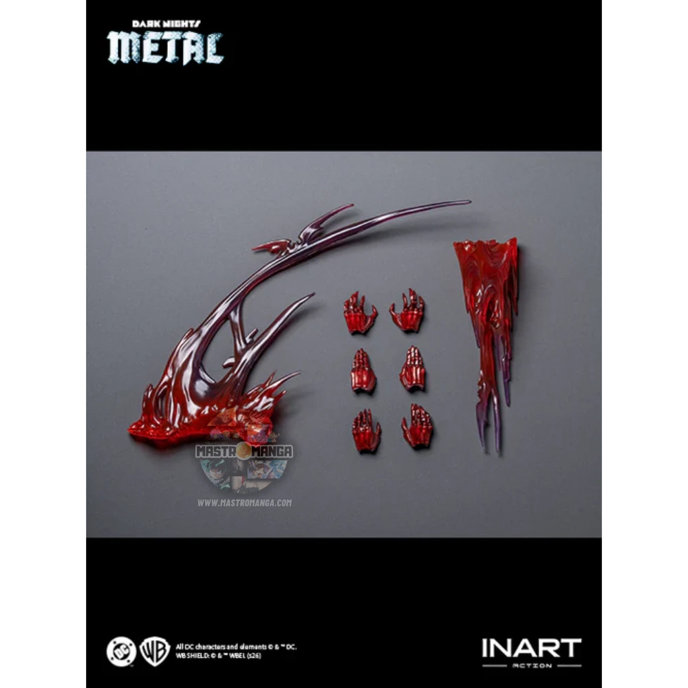 The Red Death Batman DC Dark Nights Metal Inart - Figure da collezione premium del terrificante Batman alternativo con costume iconico e aura oscura
