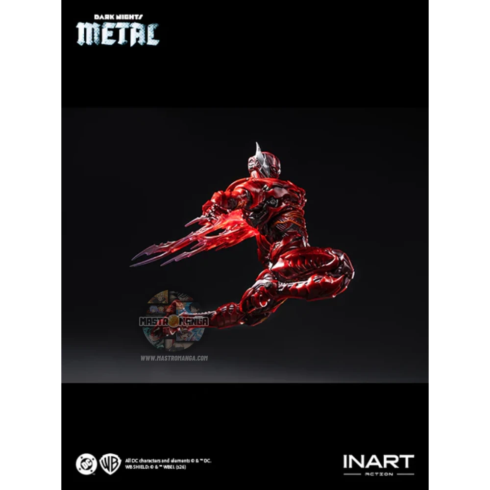 The Red Death Batman DC Dark Nights Metal Inart - Figure da collezione premium del terrificante Batman alternativo con costume iconico e aura oscura