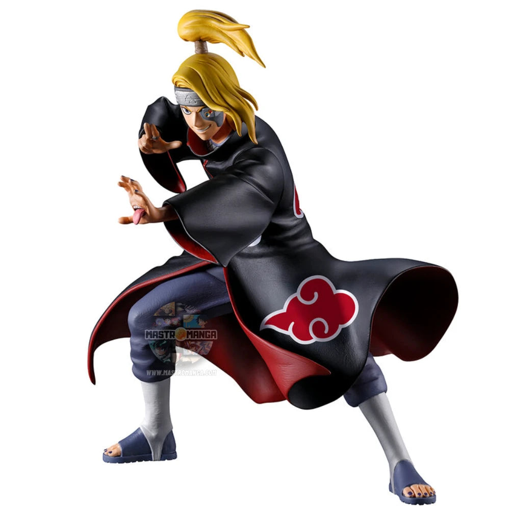 Deidara Naruto Shippuden Kazekage Rescue Arc Ichibansho MASTERLISE Banpresto - Figure ufficiale del temibile membro dell'Akatsuki con mantello iconico e bocche sulle mani
