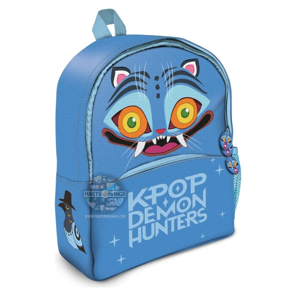 Zaino per bambini Derpy Tiger Junior K-Pop Demon Hunters prodotto da Pyramid International con l'illustrazione della mascotte tigre in stile fumetto