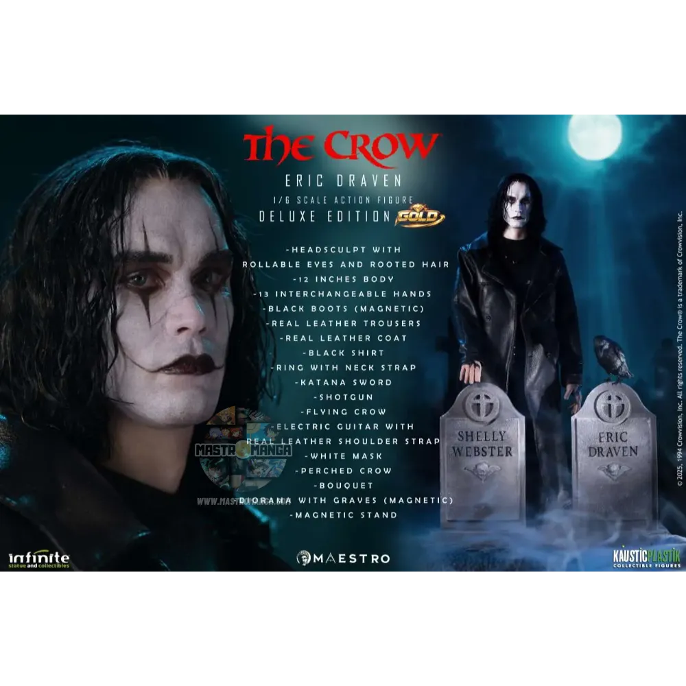 Eric Draven The Crow Luxury Maestro Line Deluxe Gold Edition