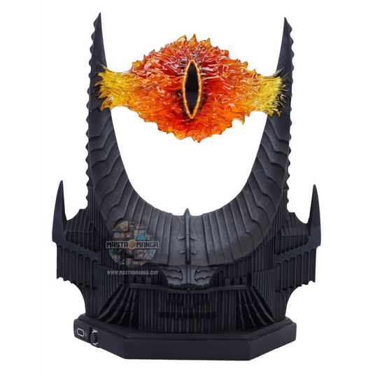 Lampada LED Eye of Sauron Occhio di Sauron Il Signore degli Anelli Nemesis Now illuminata