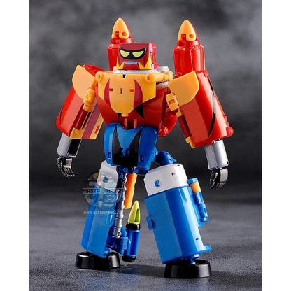 Set di tre mini figure Getter Robo G Dynamic Change FREEing che mostrano le tre navette Eagle, Jaguar e Bear che si combinano nei robot Getter