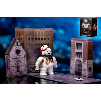 Ghostbusters Ecto-1 Stay Puft Diorama Nano Scene