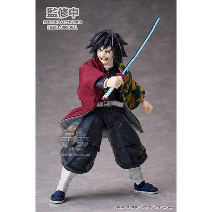 Giyu Tomioka Ver. 2 Demon Slayer Kimetsu no Yaiba Buzzmod Aniplex - Action figure ufficiale del Pilastro dell'Acqua con haori bicolore e katana Nichirin