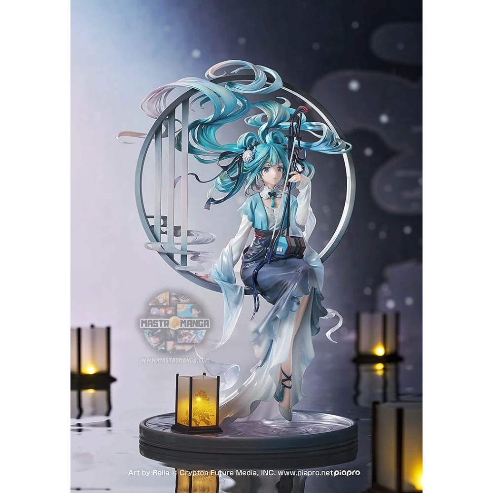 Figure statica Hatsune Miku Han Gong Qiu Yue Good Smile Company in abito tradizionale cinese con dettagli lunari