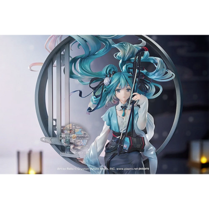 Figure statica Hatsune Miku Han Gong Qiu Yue Good Smile Company in abito tradizionale cinese con dettagli lunari