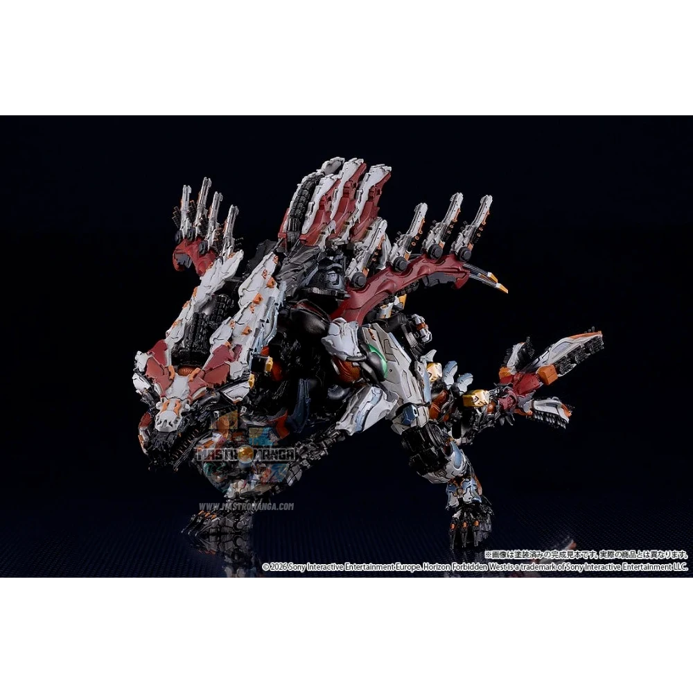 Model kit MODEROID Slaughterspine Horizon Forbidden West Good Smile Company, macchina da combattimento ispirata allo Spinosauro con placche corazzate e nucleo al plasma