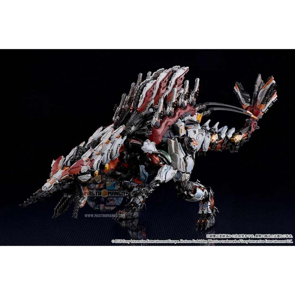 Model kit MODEROID Slaughterspine Horizon Forbidden West Good Smile Company, macchina da combattimento ispirata allo Spinosauro con placche corazzate e nucleo al plasma