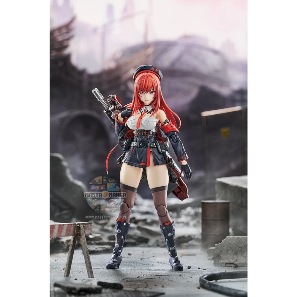 Action figure articolata Red Hood Hyper Body GODDESS OF VICTORY NIKKE Good Smile Company con il suo iconico fucile di precisione e mantello rosso