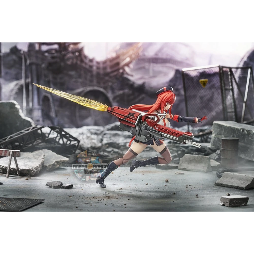 Action figure articolata Red Hood Hyper Body GODDESS OF VICTORY NIKKE Good Smile Company con il suo iconico fucile di precisione e mantello rosso