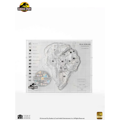 Jurassic Park Topographic 3D Map Isla Nublar