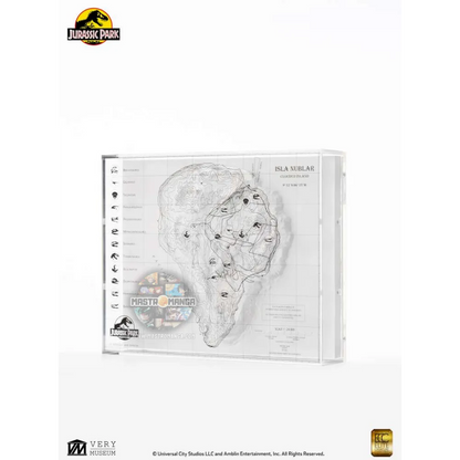 Jurassic Park Topographic 3D Map Isla Nublar