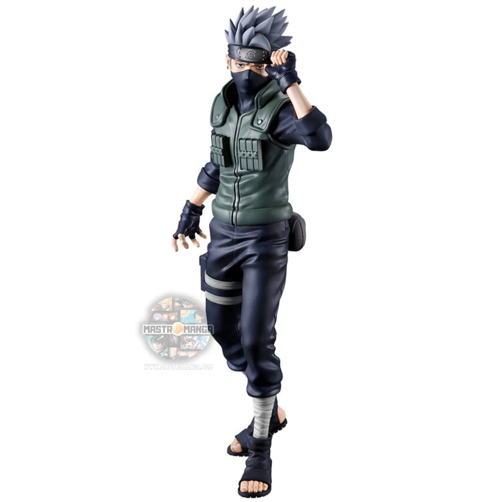Kakashi Hatake Naruto Shippuden Kazekage Rescue Arc Ichibansho MASTERLISE Banpresto - Figure ufficiale del leggendario Ninja Copiatore con gilet da jonin e benda sullo Sharingan