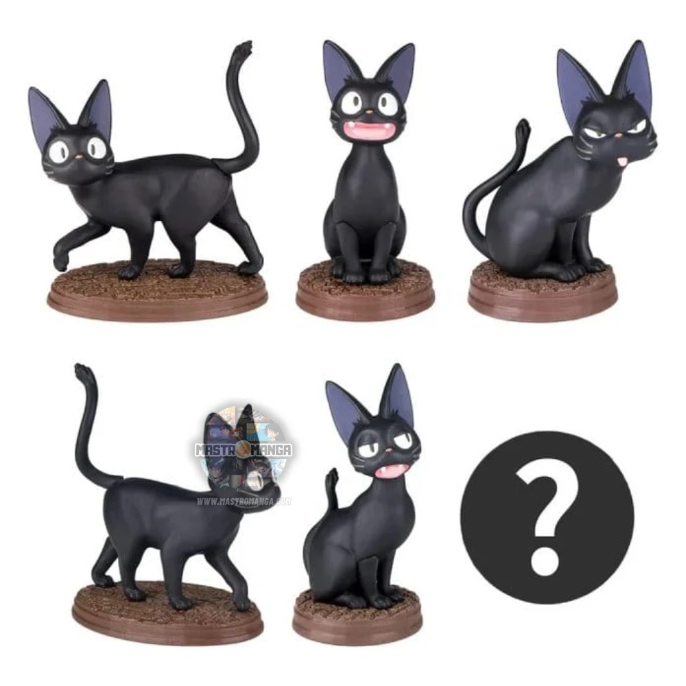 Kiki's Delivery Service Jiji Figures Assortment Display Box Studio Ghibli - Set di mini figure ufficiali del simpatico gatto nero del capolavoro animato di Hayao Miyazaki