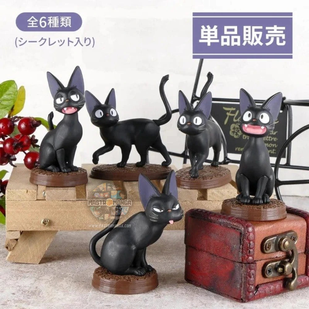 Kiki's Delivery Service Jiji Figures Assortment Display Box Studio Ghibli - Set di mini figure ufficiali del simpatico gatto nero del capolavoro animato di Hayao Miyazaki