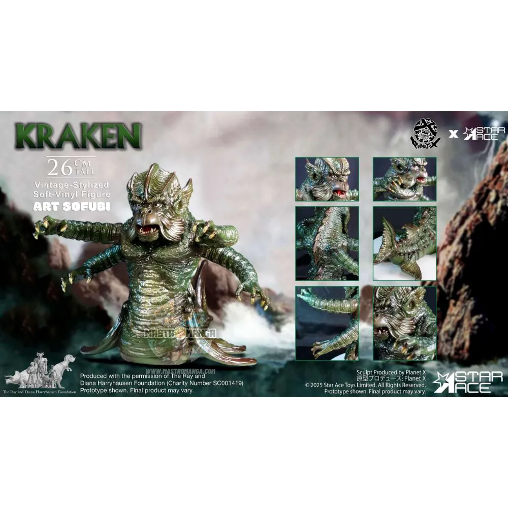 Kraken Ray Harryhausen Vintage-Stylized Soft-Vinyl
