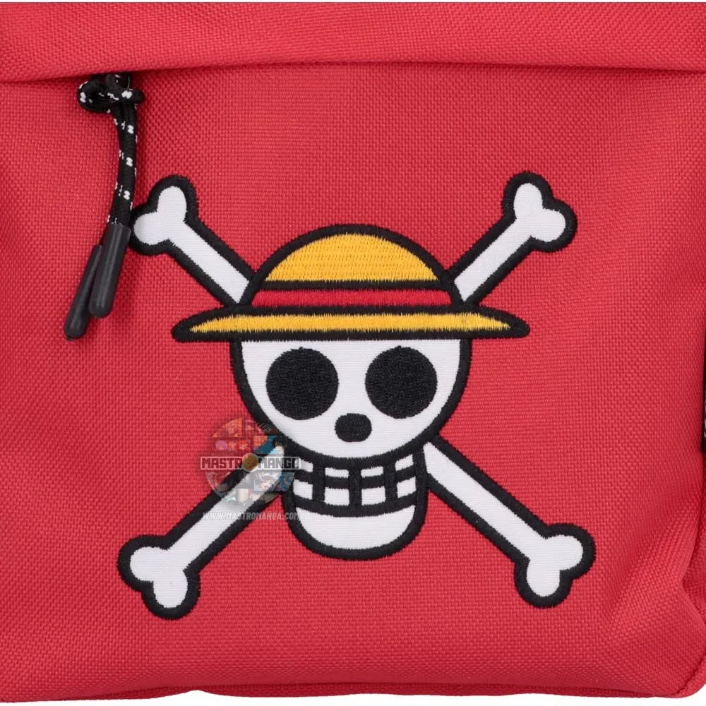 One Piece Luffy Jolly Roger Crossbody Bag (Red)