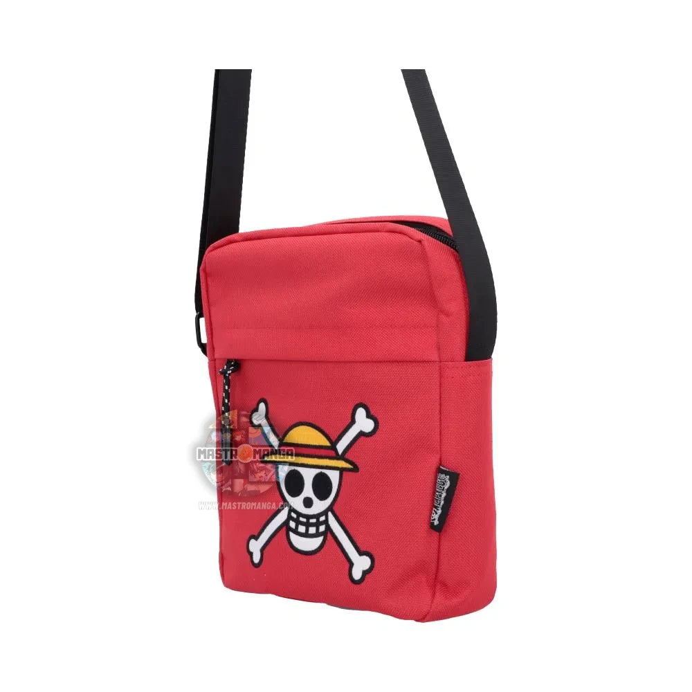 One Piece Luffy Jolly Roger Crossbody Bag (Red)