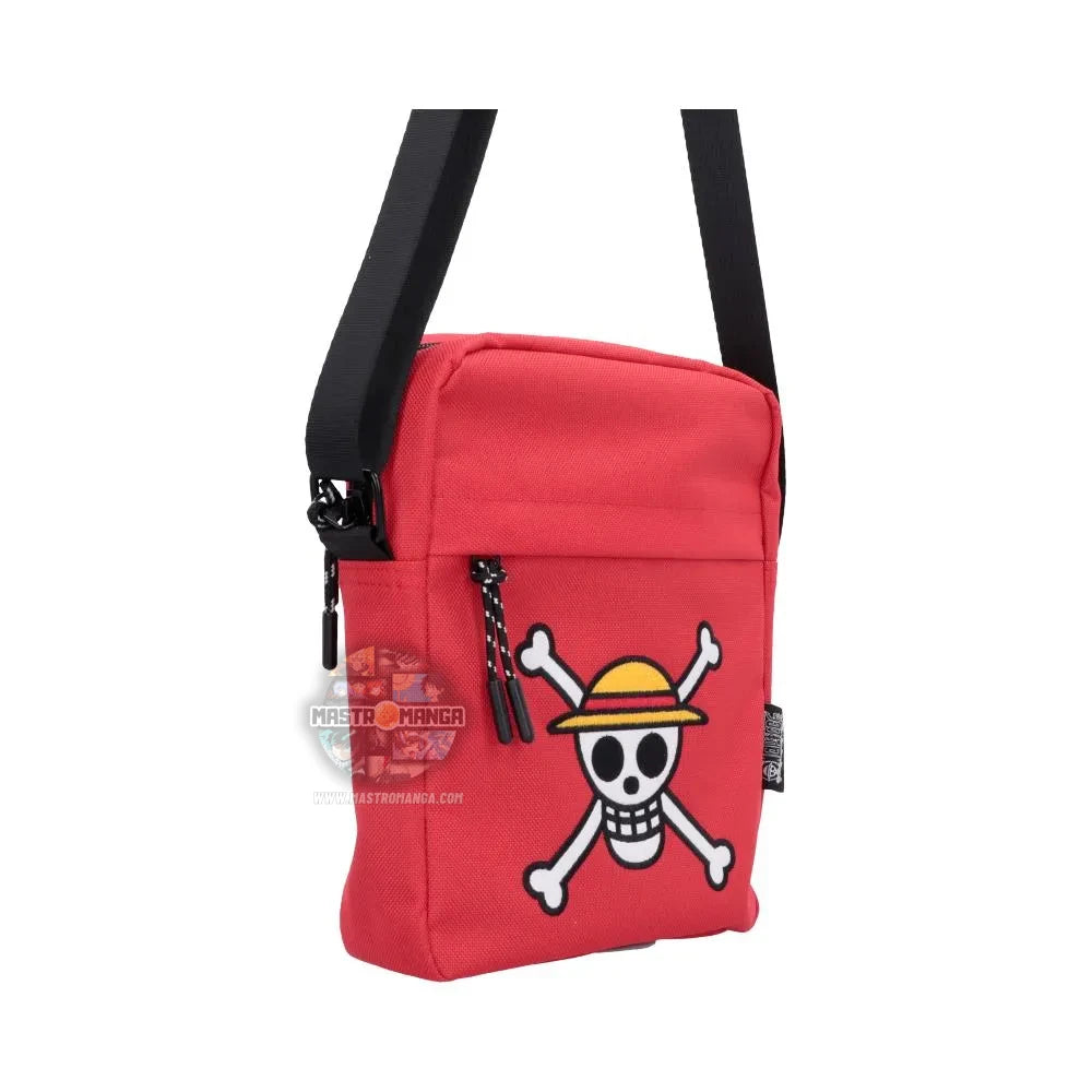 One Piece Luffy Jolly Roger Crossbody Bag (Red)
