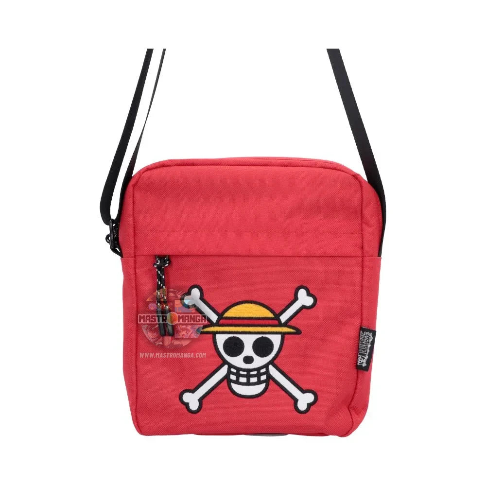 One Piece Luffy Jolly Roger Crossbody Bag (Red)