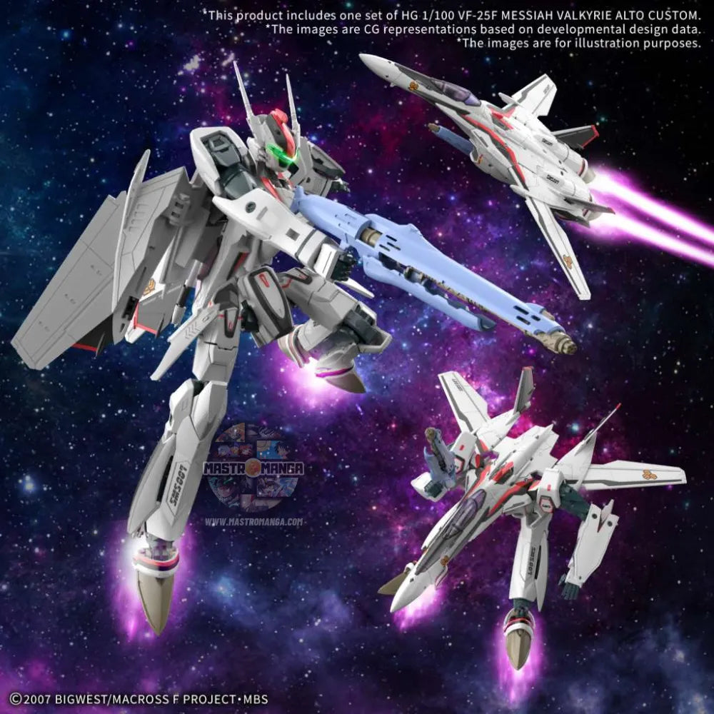 Messiah Valkyrie Alto Custom Vf-25f Hg Gunpla Model Kit