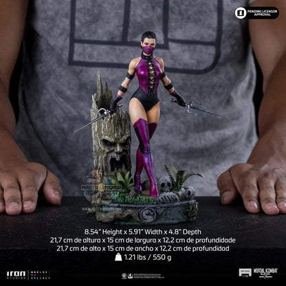 Mileena Mortal Kombat Iron Studios - Statua da collezione ufficiale della letale combattente con sai e costume iconico