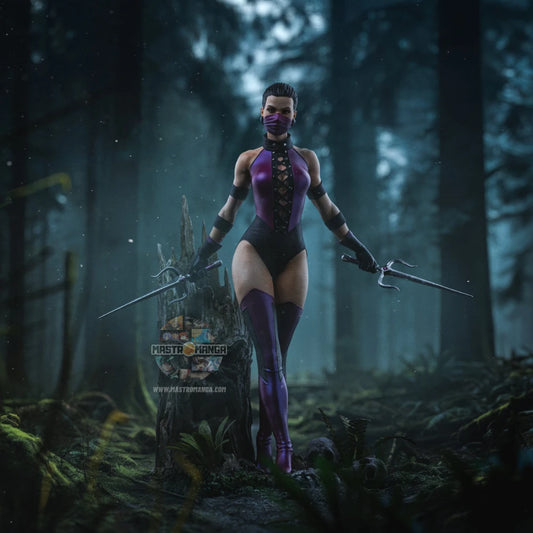 Mileena Mortal Kombat Iron Studios - Statua da collezione ufficiale della letale combattente con sai e costume iconico