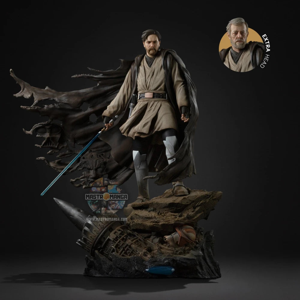 Obi-Wan Kenobi Legacy Replica Signatures Star Wars Iron Studios - Statua premium in scala reale del Maestro Jedi con abito e spada laser