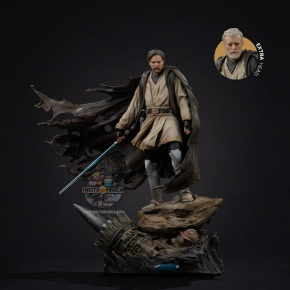Obi-Wan Kenobi Signatures Star Wars Iron Studios - Statua da collezione ufficiale del Maestro Jedi con abito e spada laser iconica