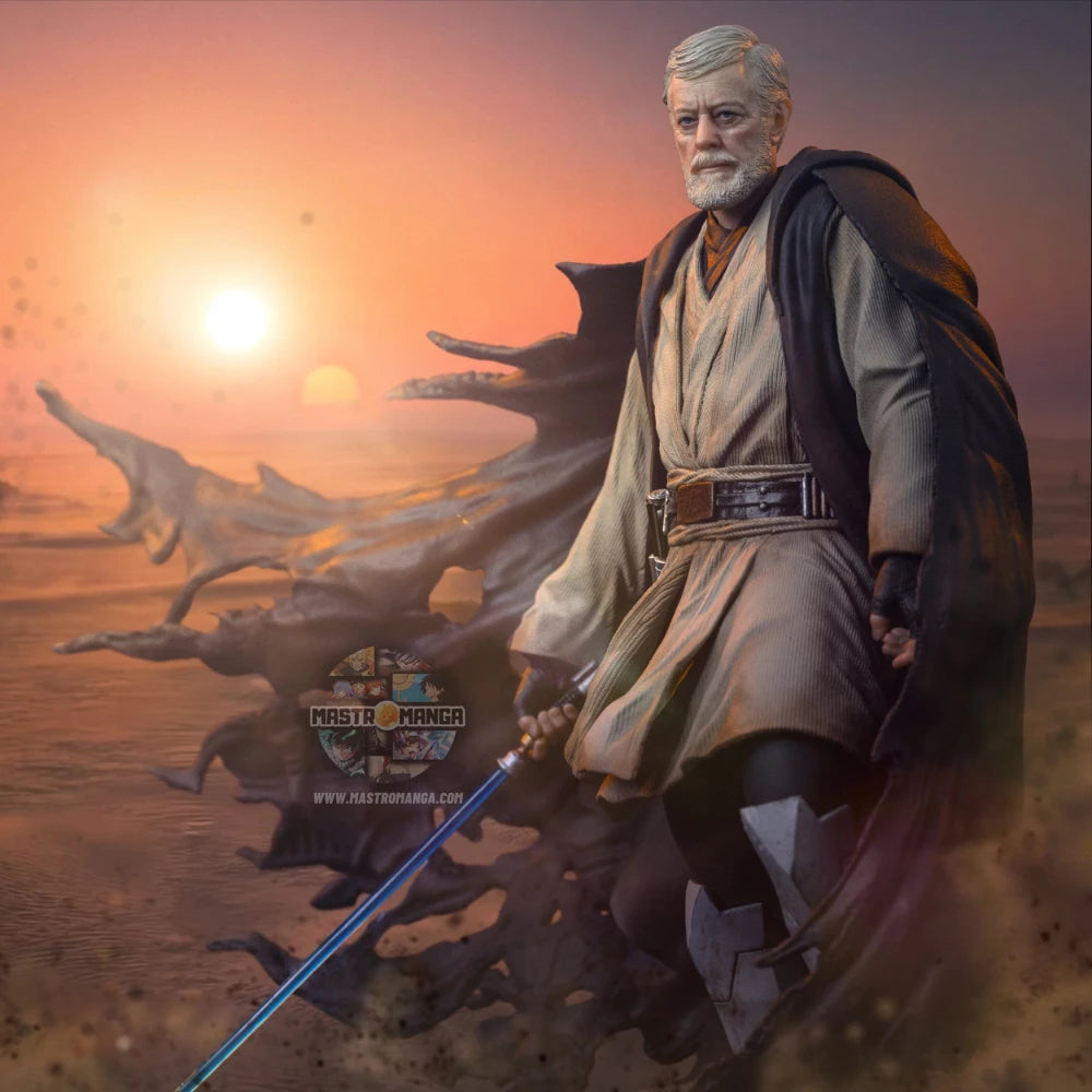 Obi-Wan Kenobi Signatures Star Wars Iron Studios - Statua da collezione ufficiale del Maestro Jedi con abito e spada laser iconica