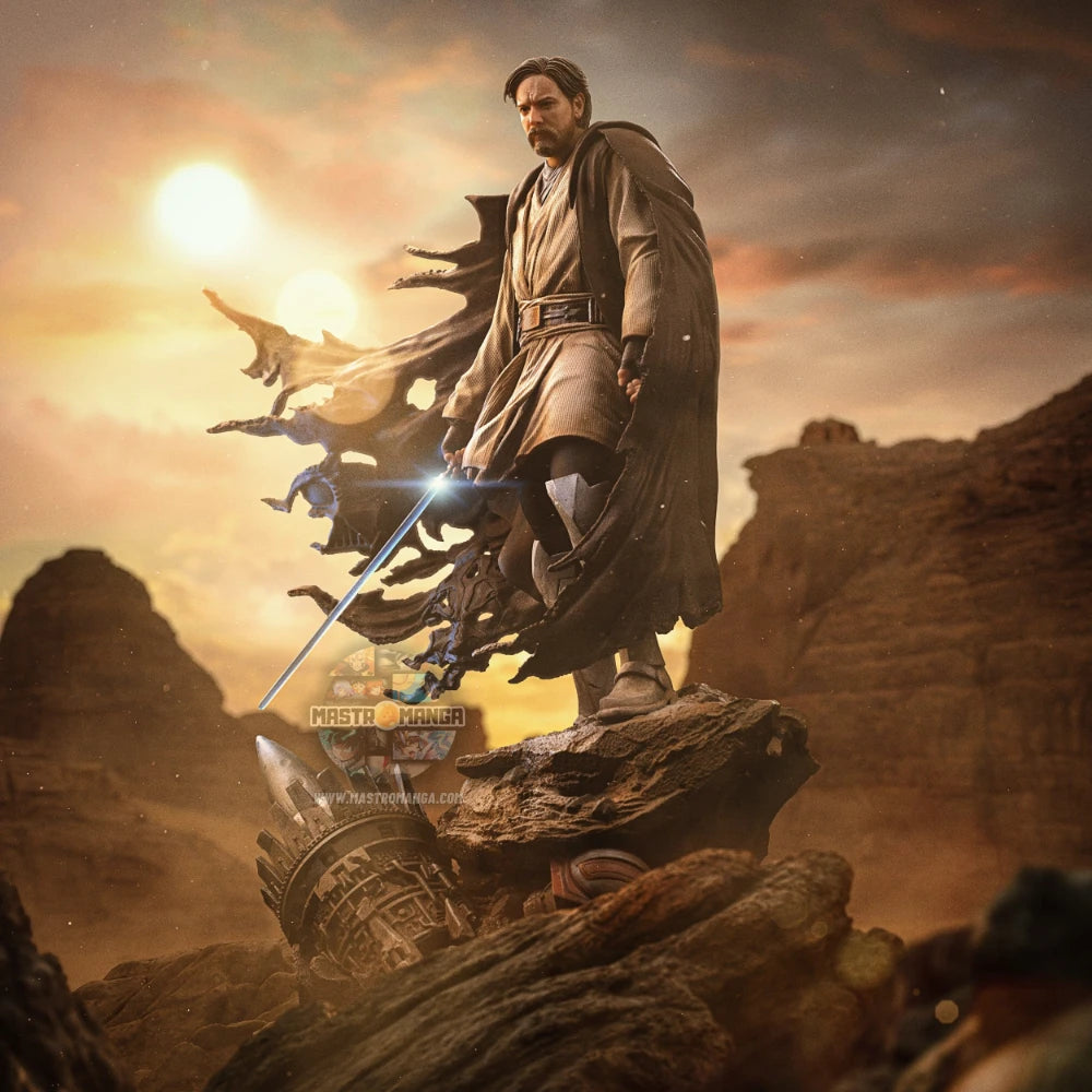 Obi-Wan Kenobi Signatures Star Wars Iron Studios - Statua da collezione ufficiale del Maestro Jedi con abito e spada laser iconica
