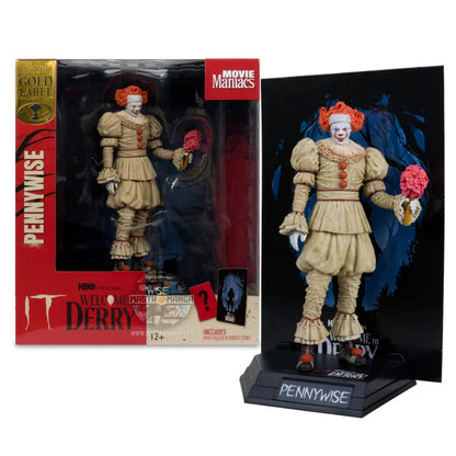 Pennywise IT: Welcome to Derry Flashback Gold Label Posed Movie Maniacs
