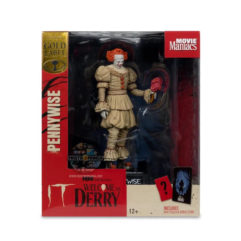 Pennywise IT: Welcome to Derry Flashback Gold Label Posed Movie Maniacs