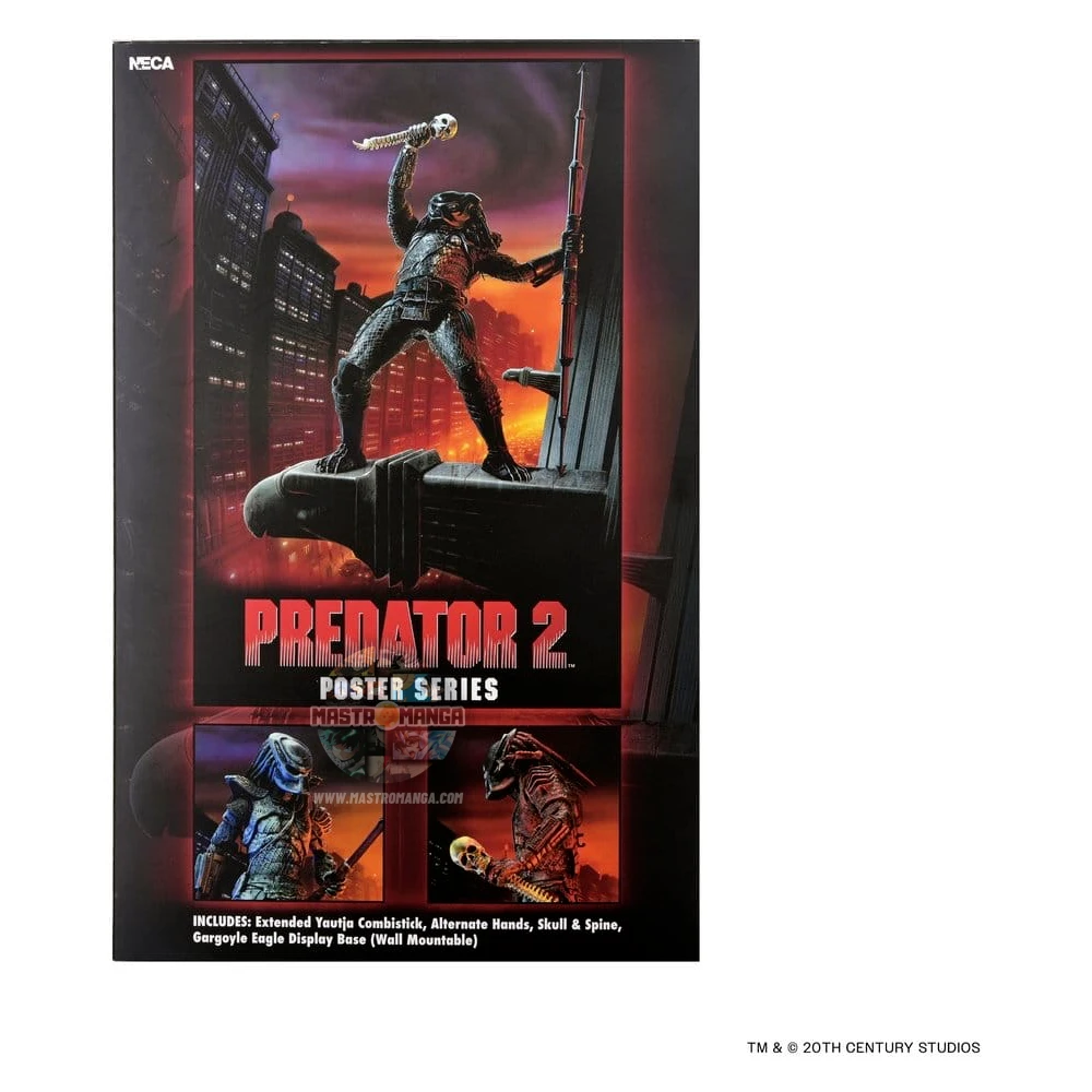 Action figure NECA del City Hunter Predator dalla serie Predator 2, versione Poster Series con colorazione speciale che richiama le luci e le ombre della locandina originale del film