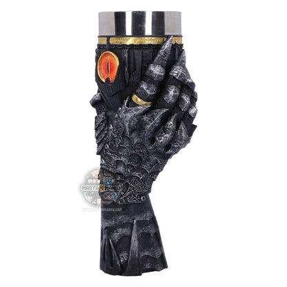 Calice da collezione Sauron Goblet Il Signore degli Anelli Nemesis Now con l'Unico Anello e dettagli dell'armatura