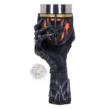 Calice da collezione Sauron Goblet Il Signore degli Anelli Nemesis Now con l'Unico Anello e dettagli dell'armatura