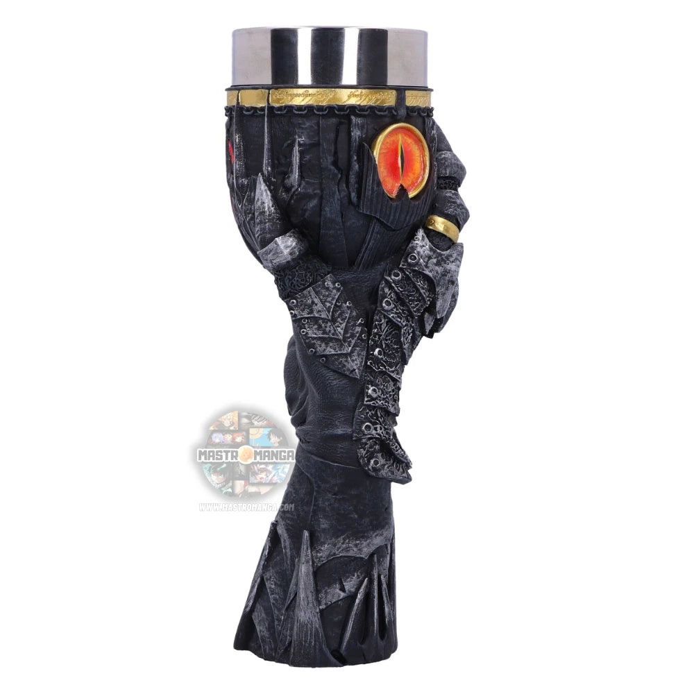 Calice da collezione Sauron Goblet Il Signore degli Anelli Nemesis Now con l'Unico Anello e dettagli dell'armatura