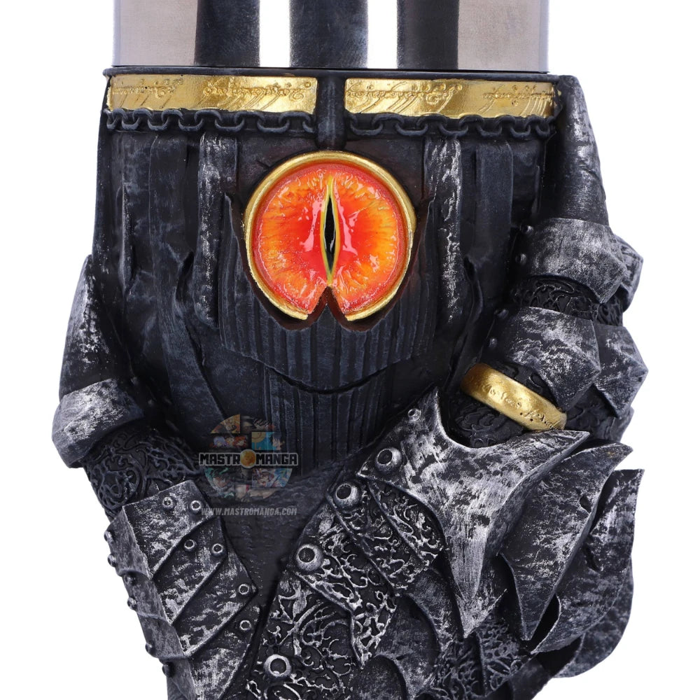 Calice da collezione Sauron Goblet Il Signore degli Anelli Nemesis Now con l'Unico Anello e dettagli dell'armatura