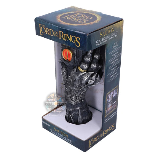Calice da collezione Sauron Goblet Il Signore degli Anelli Nemesis Now con l'Unico Anello e dettagli dell'armatura