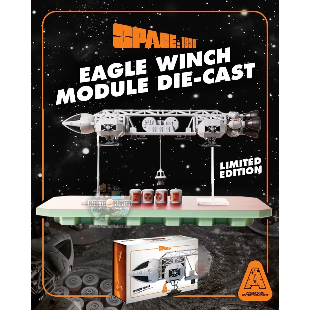 Modello die-cast dell'astronave Eagle di Spazio 1999 con modulo Winch argano montato, versione Limited Edition prodotta da Anderson Entertainment
