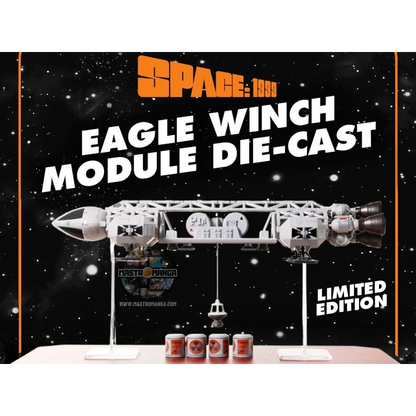 Modello die-cast dell'astronave Eagle di Spazio 1999 con modulo Winch argano montato, versione Limited Edition prodotta da Anderson Entertainment