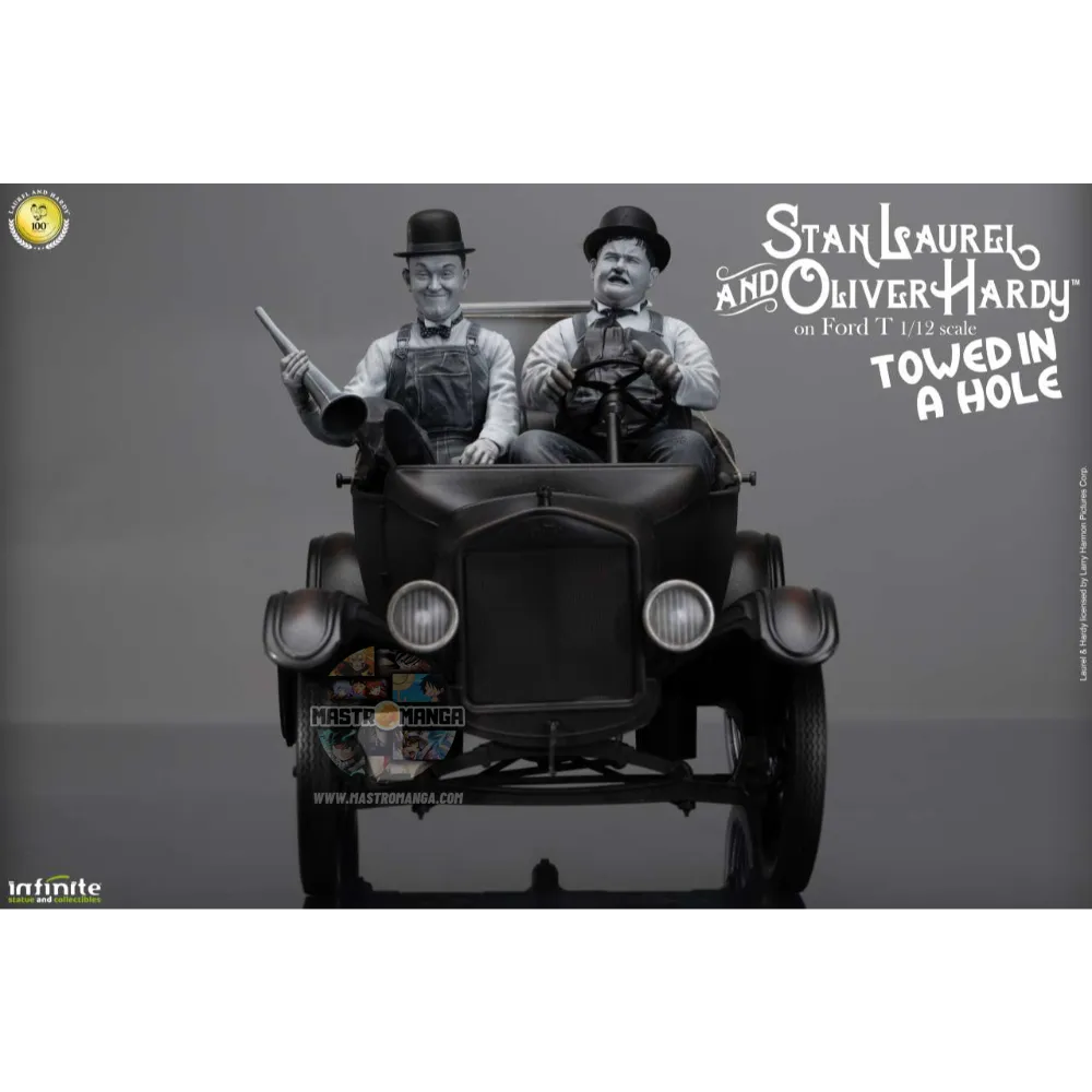 Stan Laurel & Oliver Hardy Ford Model T Towed in a Hole Infinite Statue