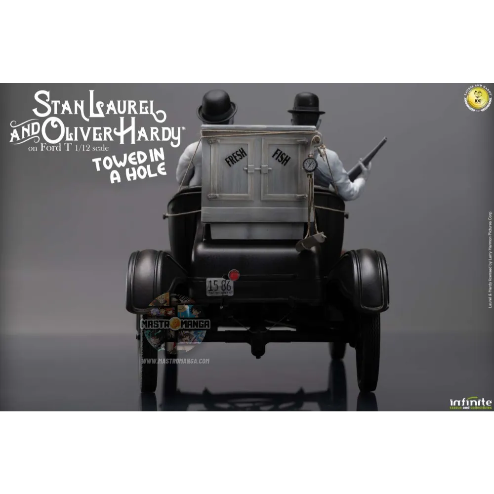 Stan Laurel & Oliver Hardy Ford Model T Towed in a Hole Infinite Statue