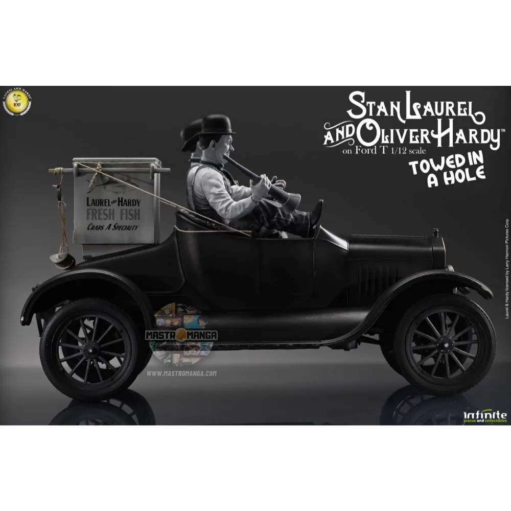 Stan Laurel & Oliver Hardy Ford Model T Towed in a Hole Infinite Statue