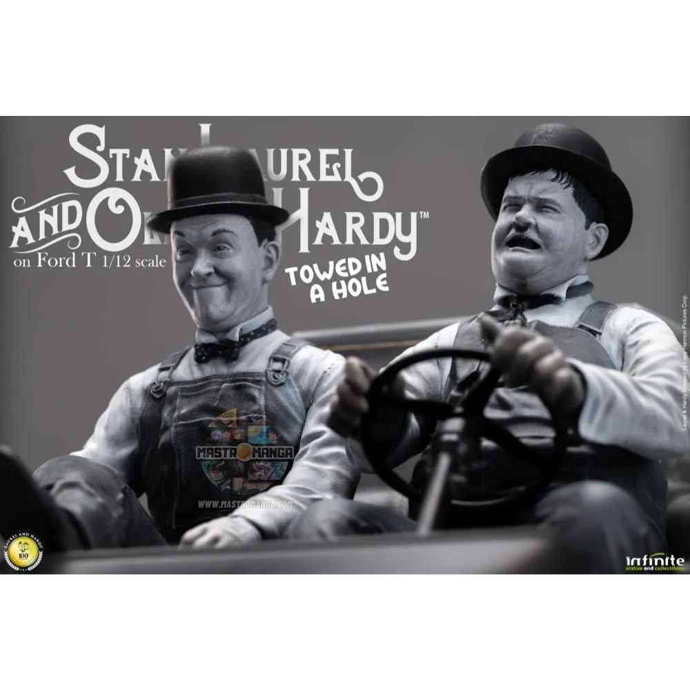 Stan Laurel & Oliver Hardy Ford Model T Towed in a Hole Infinite Statue