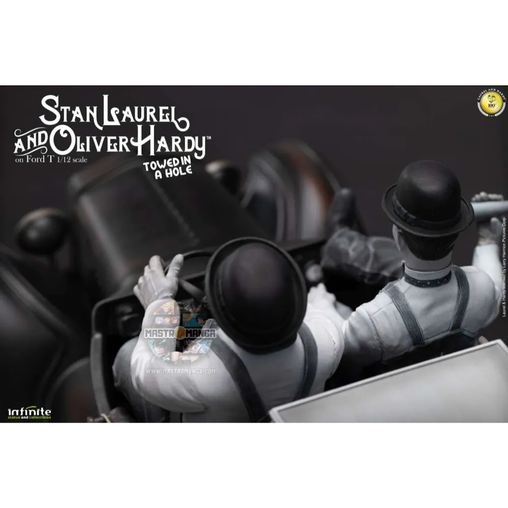 Stan Laurel & Oliver Hardy Ford Model T Towed in a Hole Infinite Statue